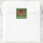Red Tulips Quadratischer Aufkleber (Tasche)