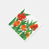 Red Tulips Serviette (Ecke)