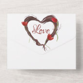 Red Tulips Spring Liebe Hochzeit All In One Einladung (Rückseite)