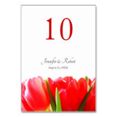 Red Tulips Tischnummer (Vorderseite)