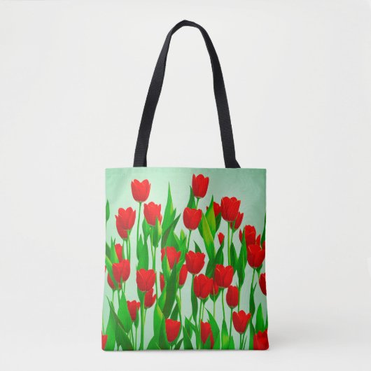 Red Tulips Tote Bag Tasche (Vorderseite)