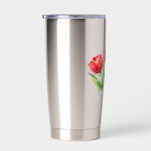 Red Tulips Water Bottle Thermobecher (Rechts)