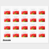 Red Tulips Wedding Sticker (Blatt)