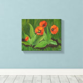 Red Tulips Wrapped Canvas Leinwanddruck (Insitu (Holzboden))