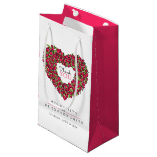 Red Tullip Herzkunst danke Gastgeschenk Hochzeit Kleine Geschenktüte