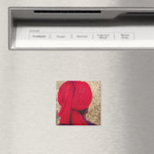 Red Turban auf Gold Leaf 2014 Magnet (In Situ (Geschirrspüler))
