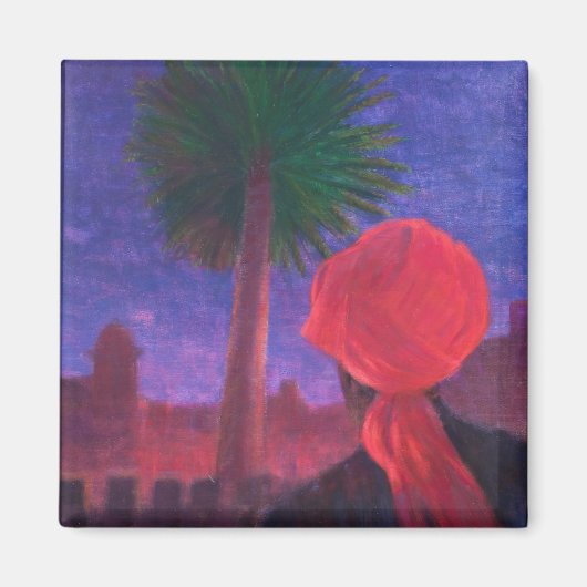 Red Turban dusk Jodhpur 2012 Magnet (Vorne)