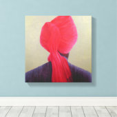 Red Turban Lila Jacket Leinwanddruck (Insitu (Holzboden))