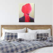 Red Turban Lila Jacket Leinwanddruck (Insitu (Schlafzimmer))