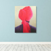 Red Turban Lila Jacket Leinwanddruck (Insitu (Holzboden))
