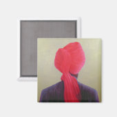 Red Turban Lila Jacket Magnet (Vorderseite/Rückseite)