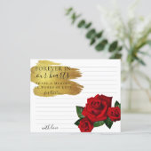 Red Turkish Rose Share a Memory Beerdigung Card (Stehend Vorderseite)