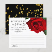 Red Turkish Rose Share a Memory Beerdigung Card (Vorne/Hinten)
