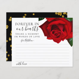 Red Turkish Rose Share a Memory Beerdigung Card