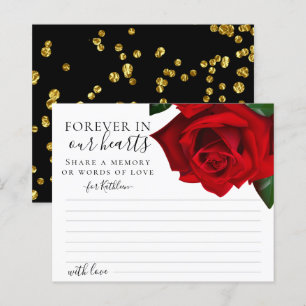 Red Turkish Rose Share a Memory Beerdigung Card