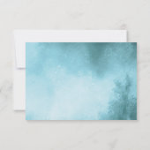 Red & Turquoise Poppy Floral Wedding RSVP Karte (Rückseite)