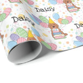 Red Tuxedo Cockapoo Cavapoo Dog Birthday Geschenkpapier (Rolleneckpunkt)