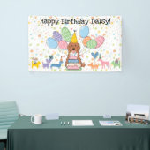 Red Tuxedo Cockapoo Cavapoo Dog Birthday Party Banner (Messeveranstaltung)