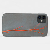 Red Twig Gray Concrete Texture iPhone 11 Fall Case-Mate iPhone Hülle (Rückseite (Horizontal))
