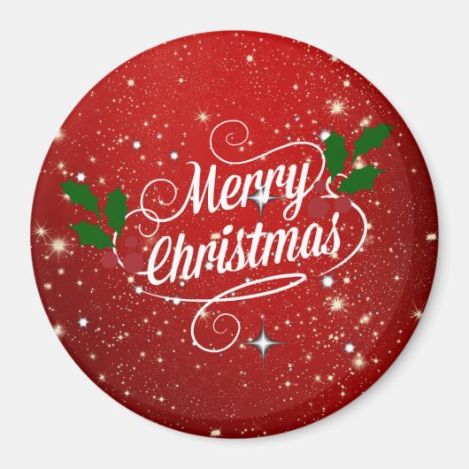 Red Twinkle Frohe Weihnachten, Magnet (Vorne)