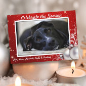 Red Twinkling Stars Weihnachts Big Foto Cards Einladung