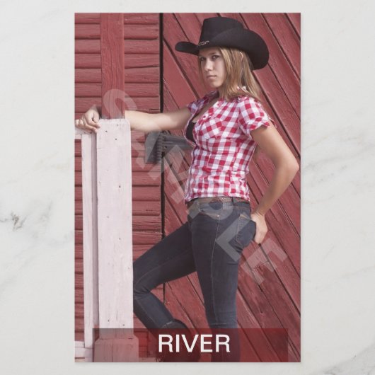 Red Two Side Headshot Zed Card/Comp Card Flyer (Vorne)