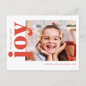 Red Typografy Joliday Postcard Feiertagspostkarte (Vorderseite)