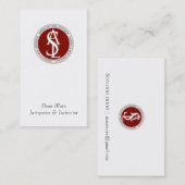 Red Typographic American Sign Language Interpreter Visitenkarte (Vorne/Hinten)