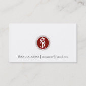 Red Typographic American Sign Language Interpreter Visitenkarte (Rückseite)