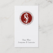 Red Typographic American Sign Language Interpreter Visitenkarte (Vorderseite)