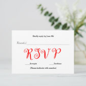 Red UAWG - Empfang Response Card RSVP Karte (Stehend Vorderseite)