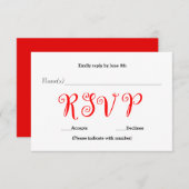 Red UAWG - Empfang Response Card RSVP Karte (Vorne/Hinten)