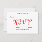 Red UAWG - Empfang Response Card RSVP Karte (Vorderseite)