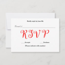 Red UAWG - Empfang Response Card RSVP Karte