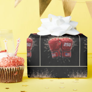 Red UFC Kampfhandschuhe für USA 250. Geburtstag Geschenkpapier