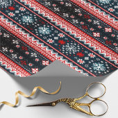 Red Ugge Christmas Sweater Fair Isle Gift Wrap Geschenkpapier