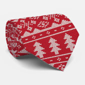 Red Ugge Christmas Sweater Pattern Krawatte (Gerollt)