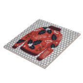 Red Ugly Sweater Cute Art Decorative Holiday Tile Fliese (Seite)