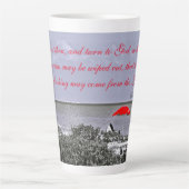 Red Umbrella Acts 2:19 Latte Tasse (Vorderseite)