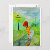 RED UMBRELLA POSTKARTE (Vorne/Hinten)