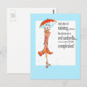 Red Umbrella Vanity Inspiration Postkarte (Vorne/Hinten)