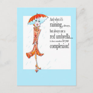 Red Umbrella Vanity Inspiration Postkarte