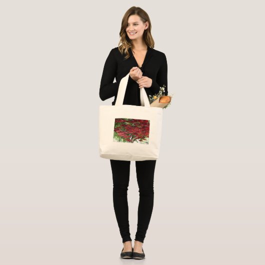 Red Umbrellas in the Sky - Asian Tote Bag Mini Stoffbeutel (Vorderseite (Model))