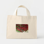 Red Umbrellas in the Sky - Asian Tote Bag Mini Stoffbeutel (Vorne)