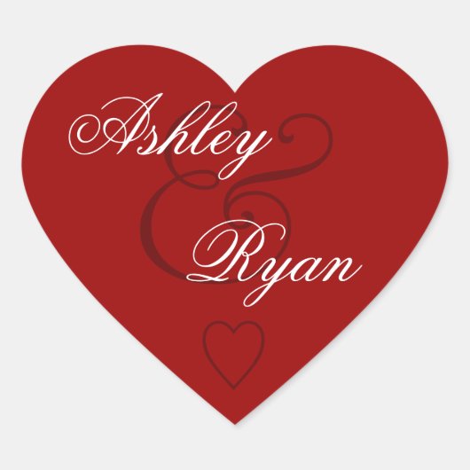 Red Umschlag Aufkleber Wedding (Vorderseite)