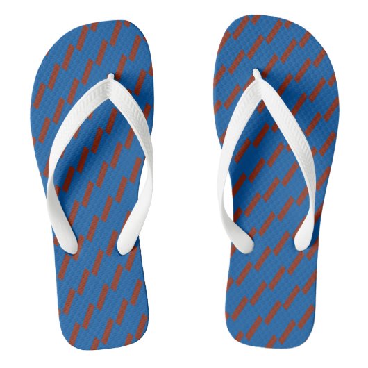 Red und Blue Geometric Badesandalen (Fußbett)
