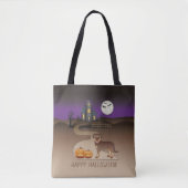Red und Tan Rottweiler Halloween Spuk Haus Tasche (Vorderseite)