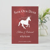 Red Unicorn Ankündigung Datum freihalten (Stehend Vorderseite)