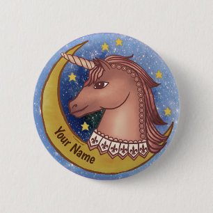 Red Unicorn Button