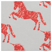 Red Unicorn Fantasy mystical Stoff (Nahaufnahme)
